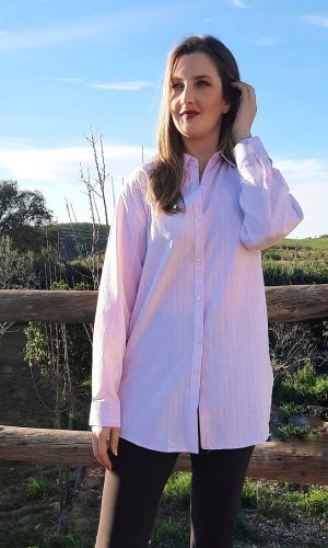 Camisa rayas rosa. Comprar camisa de rayas oversize.Gabalda17