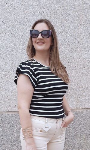 Camiseta canalé negra rayas Tiffosi.Comprar camiseta. Gabalda17