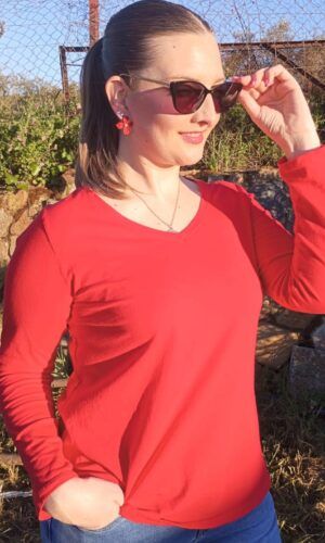 Camiseta básica roja.Comprar camiseta básica roja.Gabalda17