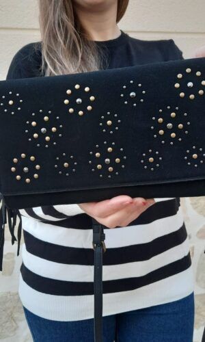 Bolso de ante con flecos y tachuelas. Comprar bolso .Gabalda17
